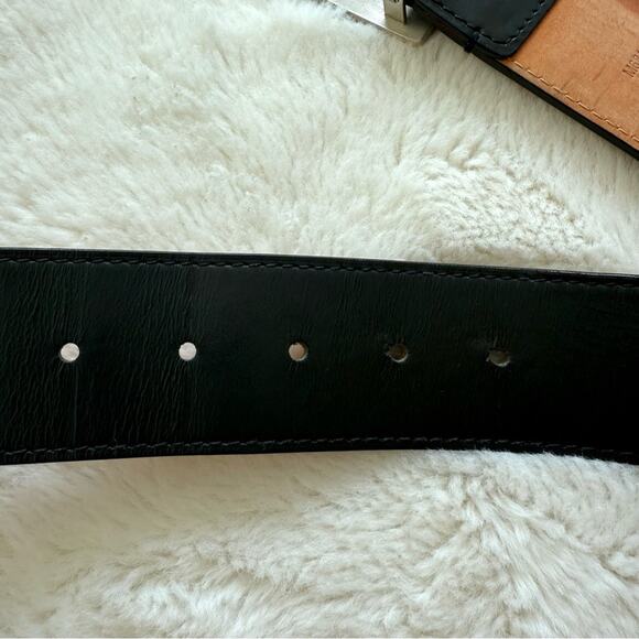 Louis Vuitton Travelling Requisites Black leather belt Authentic size 90 - Picture 4 of 8